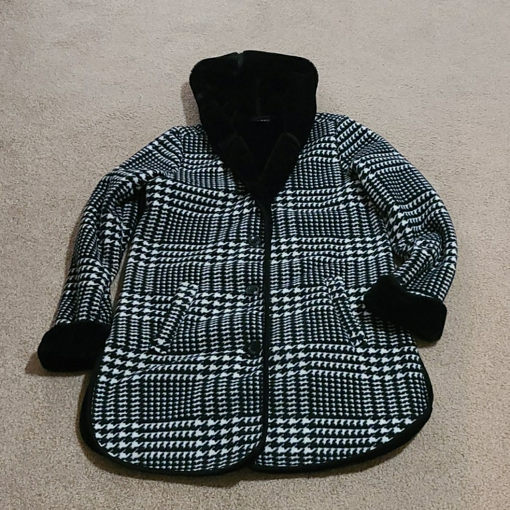 Plaid fleece jacket